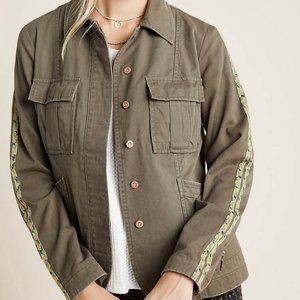 Olivette Camo Striped Shirt Jacket